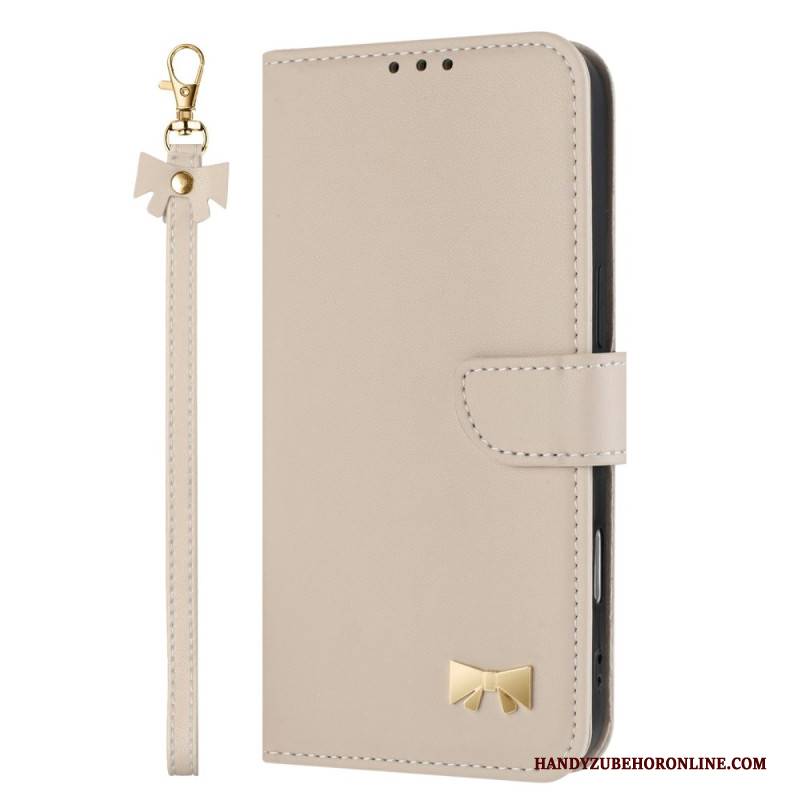 Lederhüllen Samsung Galaxy S25 Fe Handyhülle Dekorative Schleife