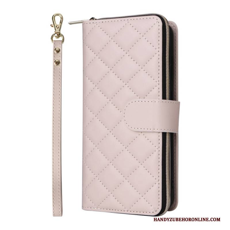 Lederhüllen Samsung Galaxy S25 Fe Handyhülle Gesteppt Mit Riemen Und Schulterriemen