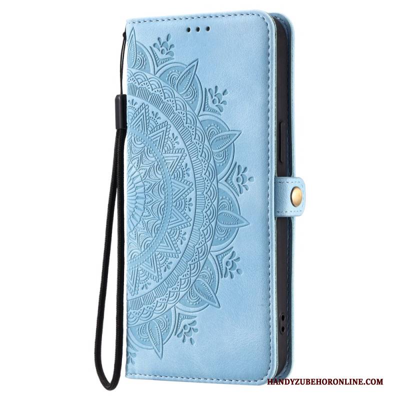 Lederhüllen Samsung Galaxy S25 Fe Handyhülle Mandala-wildleder-effekt