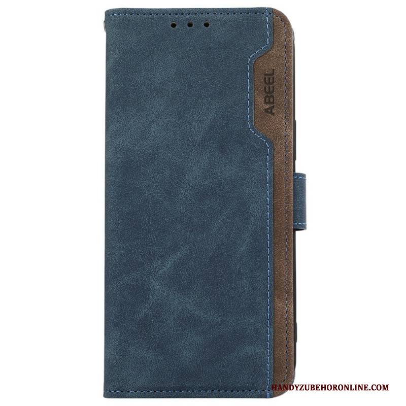 Lederhüllen Samsung Galaxy S25 Fe Handyhülle Zweifarbig Abeel