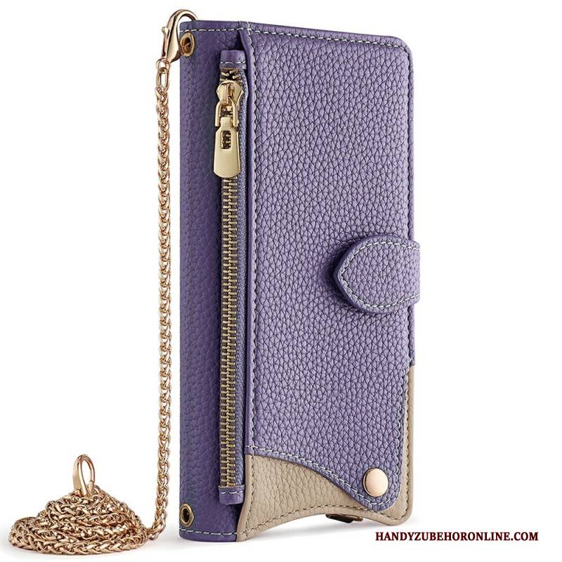 Lederhüllen Samsung Galaxy S25 Plus 5g Geldbörse Mit Kette