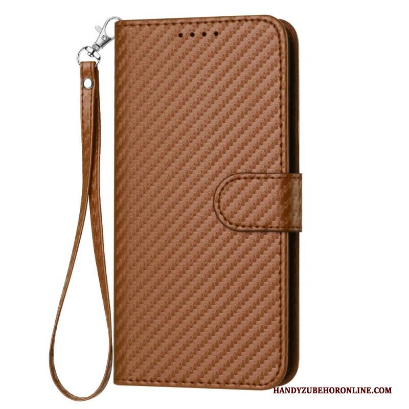 Lederhüllen Samsung Galaxy S25 Plus 5g Handyhülle Carbonfaser Mit Riemen