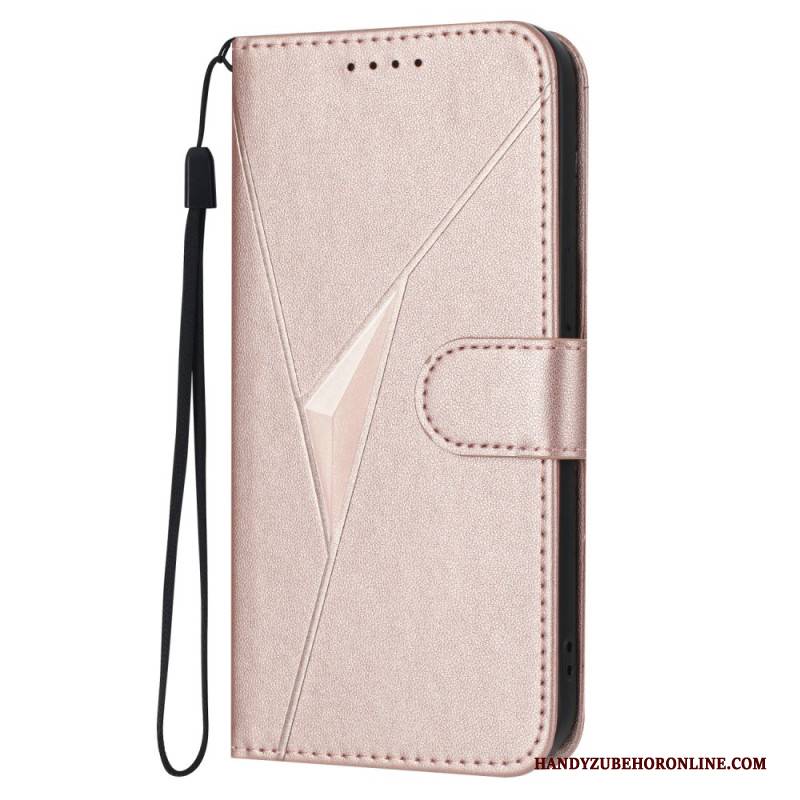 Lederhüllen Samsung Galaxy S25 Plus 5g Handyhülle Dreieckiges Muster