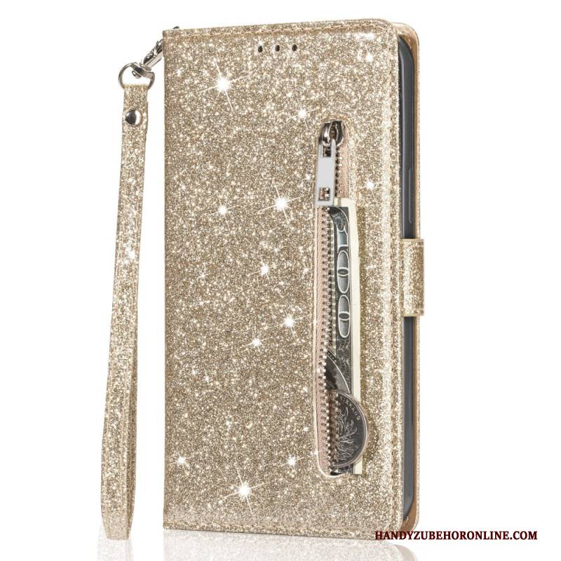 Lederhüllen Samsung Galaxy S25 Plus 5g Pailletten-geldbörse