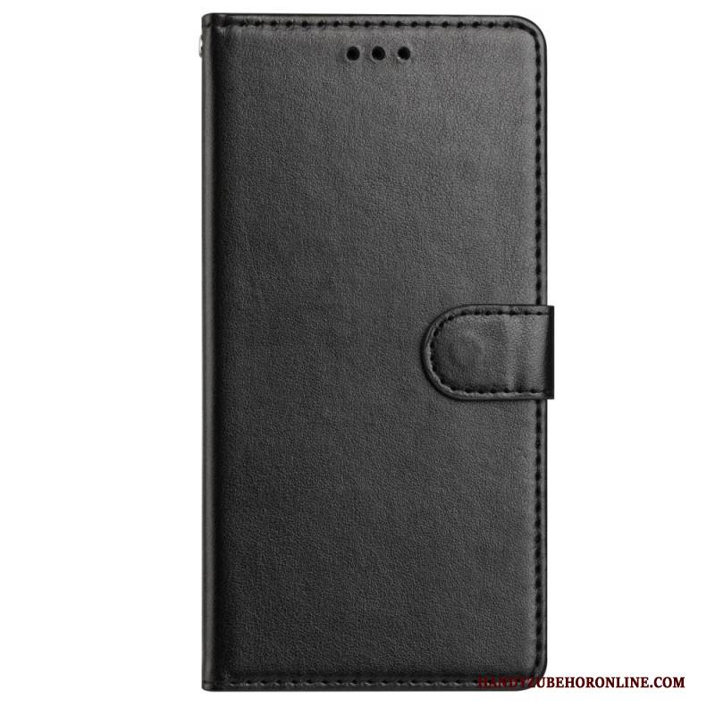 Lederhüllen Samsung Galaxy S25 Plus 5g Schlichtes Kunstleder Mit Riemen