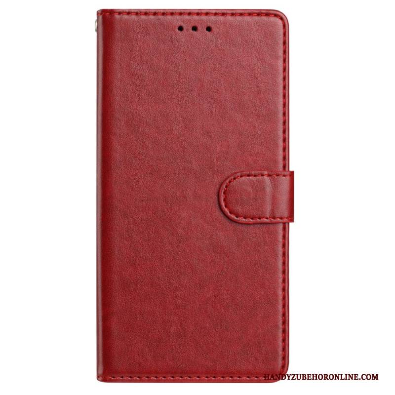 Lederhüllen Samsung Galaxy S25 Plus 5g Schlichtes Kunstleder Mit Riemen