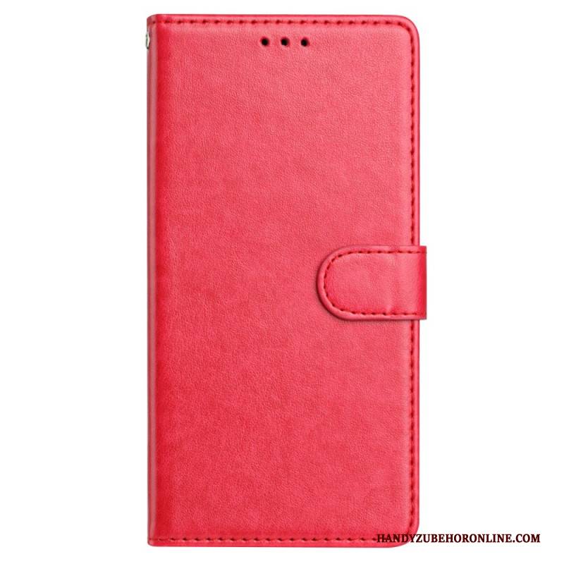 Lederhüllen Samsung Galaxy S25 Plus 5g Schlichtes Kunstleder Mit Riemen