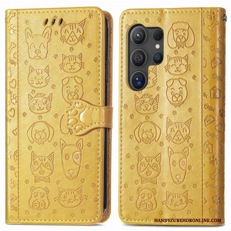 Lederhüllen Samsung Galaxy S25 Ultra 5g Handyhülle Geldbörse Mit Tiermotiven