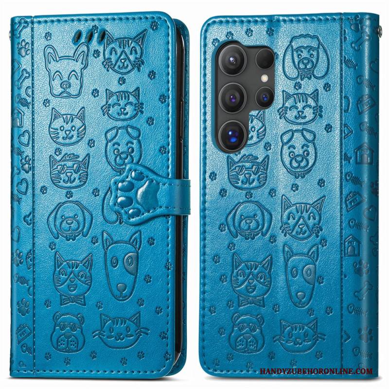 Lederhüllen Samsung Galaxy S25 Ultra 5g Handyhülle Geldbörse Mit Tiermotiven