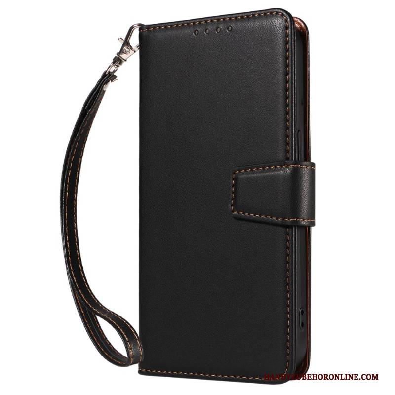 Lederhüllen Samsung Galaxy S25 Ultra 5g Handyhülle Rfid-geldbörse Aus Leder Mit Riemen