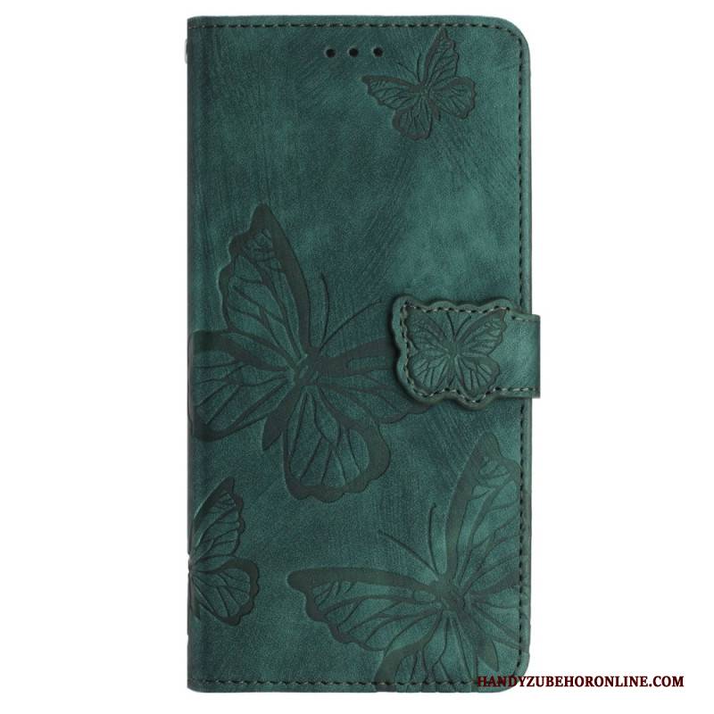 Lederhüllen Samsung Galaxy S25 Ultra 5g Handyhülle Schmetterlinge In Wildlederoptik