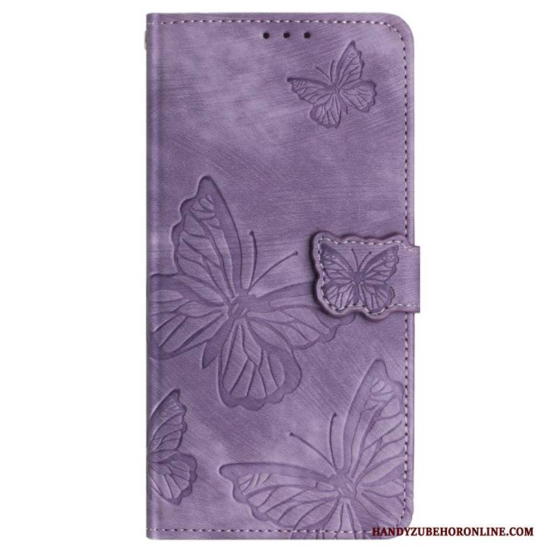 Lederhüllen Samsung Galaxy S25 Ultra 5g Handyhülle Schmetterlinge In Wildlederoptik