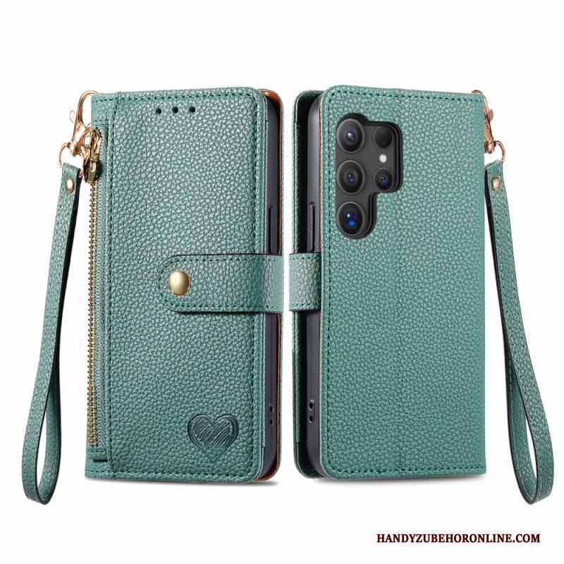 Lederhüllen Samsung Galaxy S25 Ultra 5g Herz