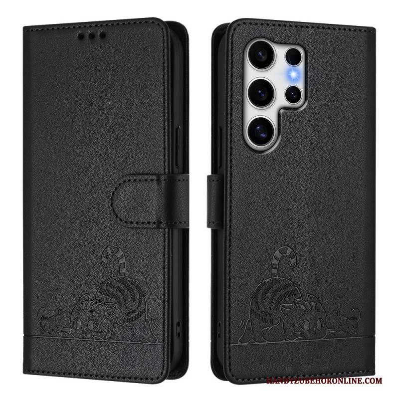 Lederhüllen Samsung Galaxy S25 Ultra 5g Katzenmotiv