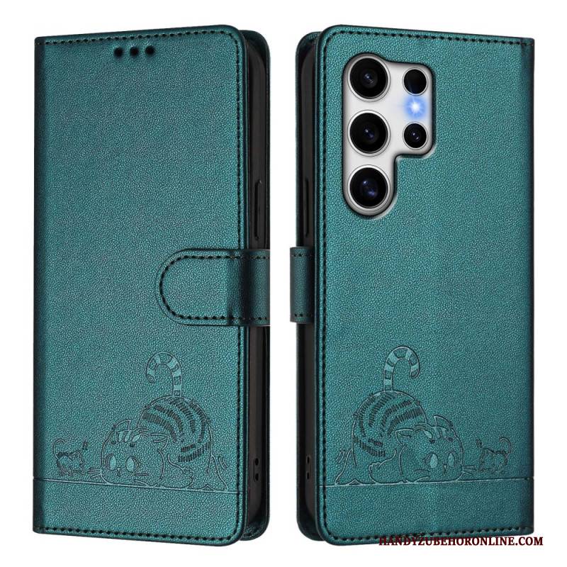 Lederhüllen Samsung Galaxy S25 Ultra 5g Katzenmotiv