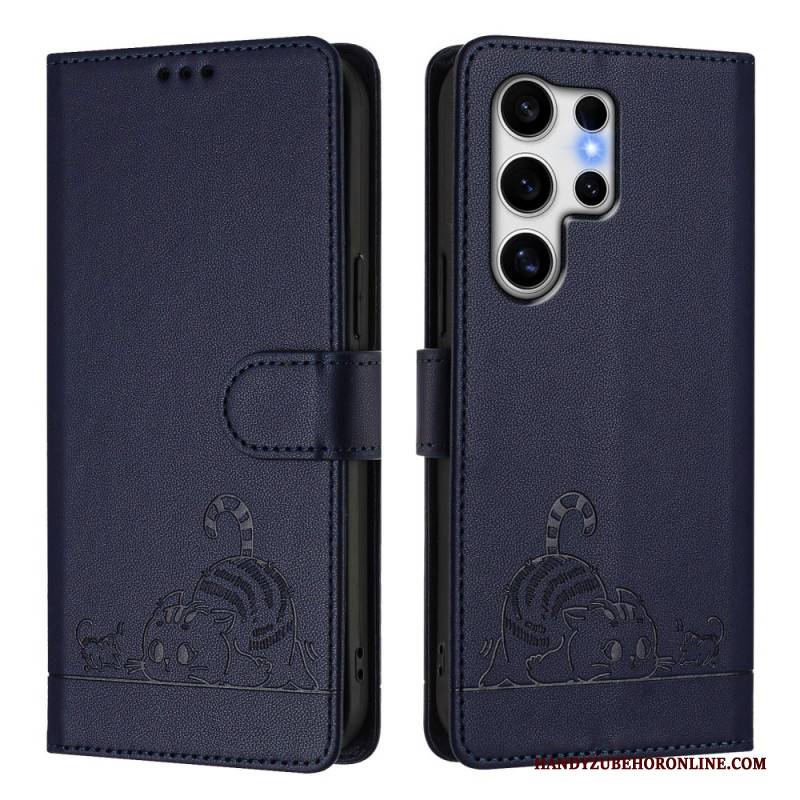 Lederhüllen Samsung Galaxy S25 Ultra 5g Katzenmotiv