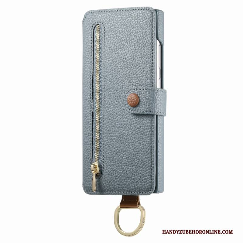 Lederhüllen Samsung Galaxy S25 Ultra 5g Rfid-geschützte Geldbörse Mit Tasche Und Ringhalter