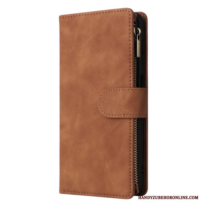 Lederhüllen Samsung Galaxy S26 Geldbörse Mit Reißverschluss In Wildlederoptik