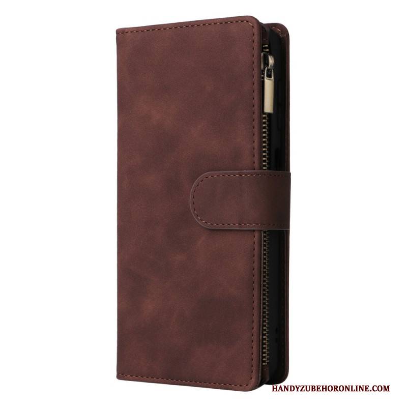 Lederhüllen Samsung Galaxy S26 Geldbörse Mit Reißverschluss In Wildlederoptik