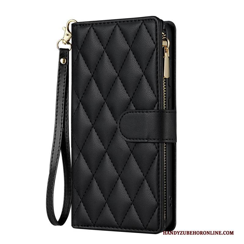 Lederhüllen Samsung Galaxy S26 Gesteppt Mit Verstellbarem Schulterriemen