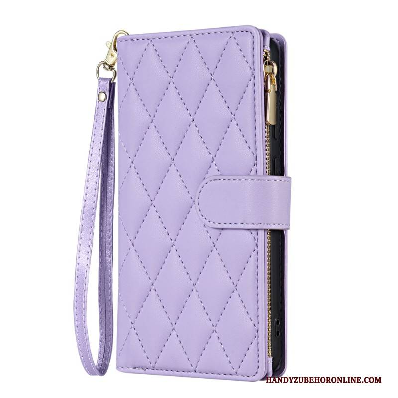 Lederhüllen Samsung Galaxy S26 Gesteppt Mit Verstellbarem Schulterriemen