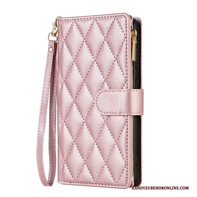 Lederhüllen Samsung Galaxy S26 Gesteppt Mit Verstellbarem Schulterriemen