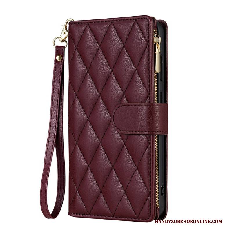 Lederhüllen Samsung Galaxy S26 Gesteppt Mit Verstellbarem Schulterriemen