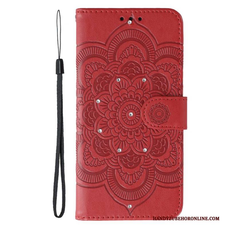 Lederhüllen Samsung Galaxy S26 Handyhülle Mandala Und Strasssteine