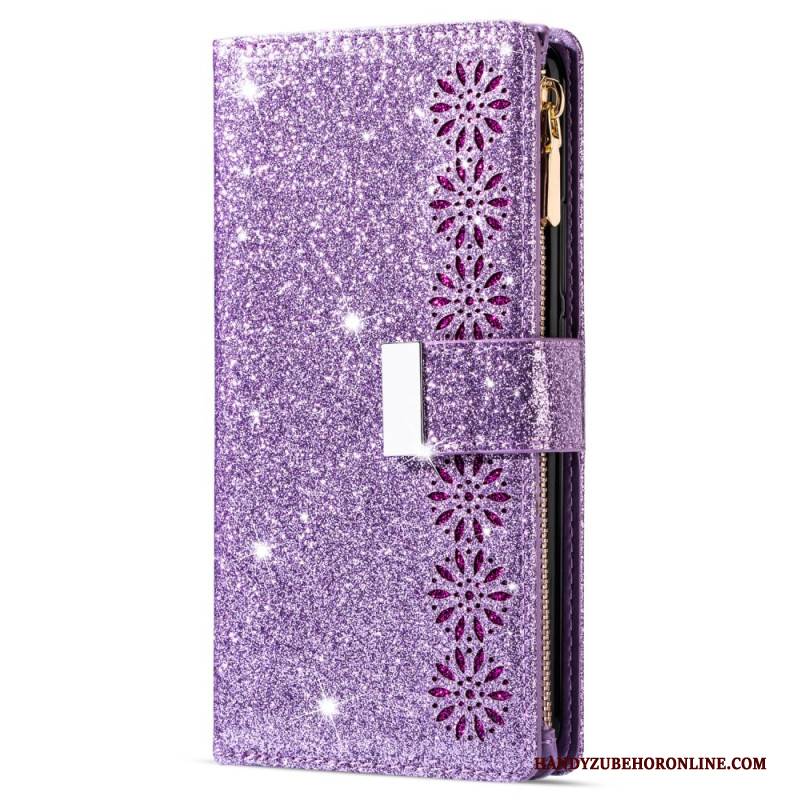 Lederhüllen Samsung Galaxy S26 Handyhülle Pailletten-geldbörse