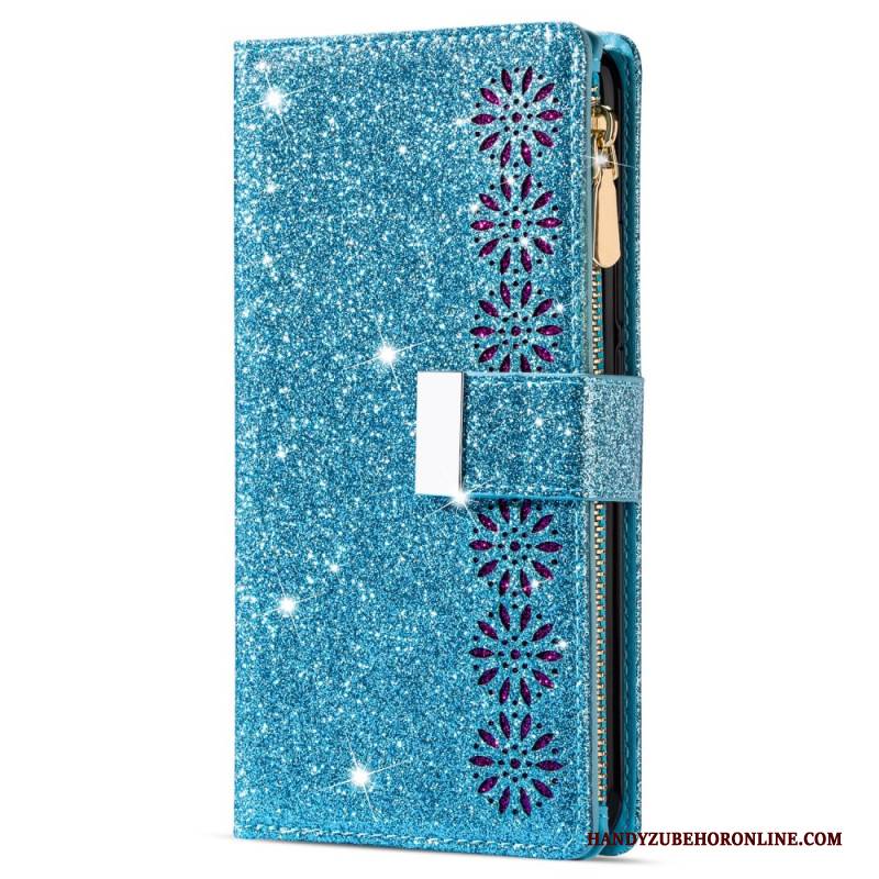 Lederhüllen Samsung Galaxy S26 Handyhülle Pailletten-geldbörse