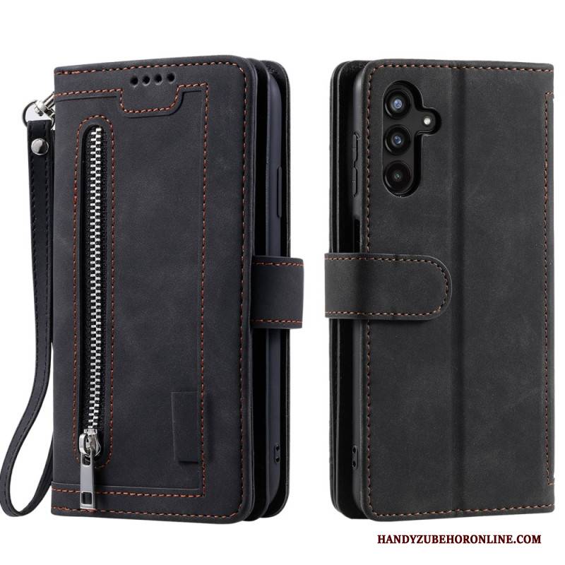 Lederhüllen Samsung Galaxy S26 Plus 9 Kartenfächer Und Reißverschluss