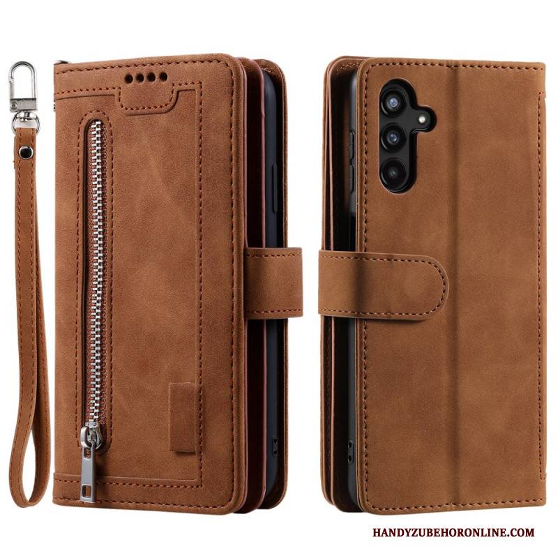 Lederhüllen Samsung Galaxy S26 Plus 9 Kartenfächer Und Reißverschluss