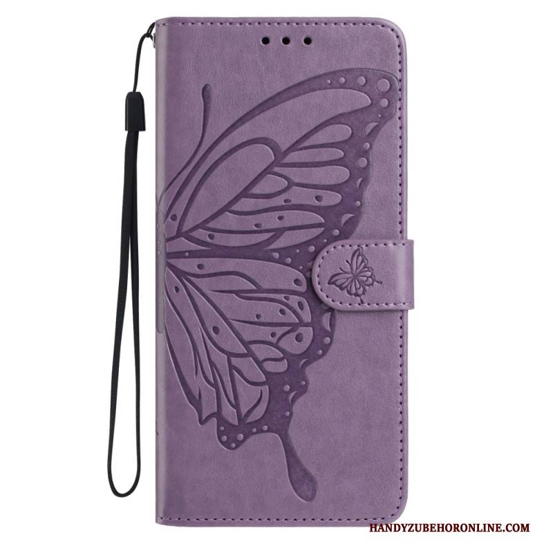 Lederhüllen Samsung Galaxy S26 Plus Handyhülle Barocker Schmetterling