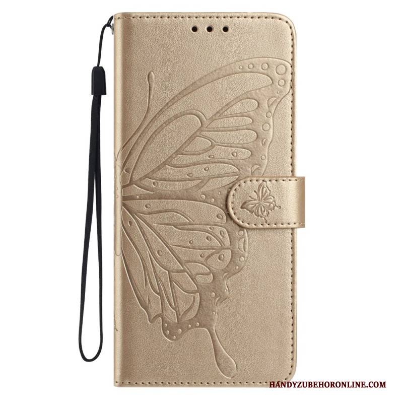 Lederhüllen Samsung Galaxy S26 Plus Handyhülle Barocker Schmetterling