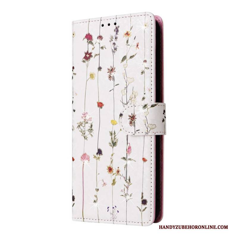 Lederhüllen Samsung Galaxy S26 Plus Handyhülle Blumenmuster