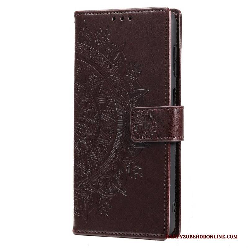 Lederhüllen Samsung Galaxy S26 Plus Handyhülle Mandala-sonne