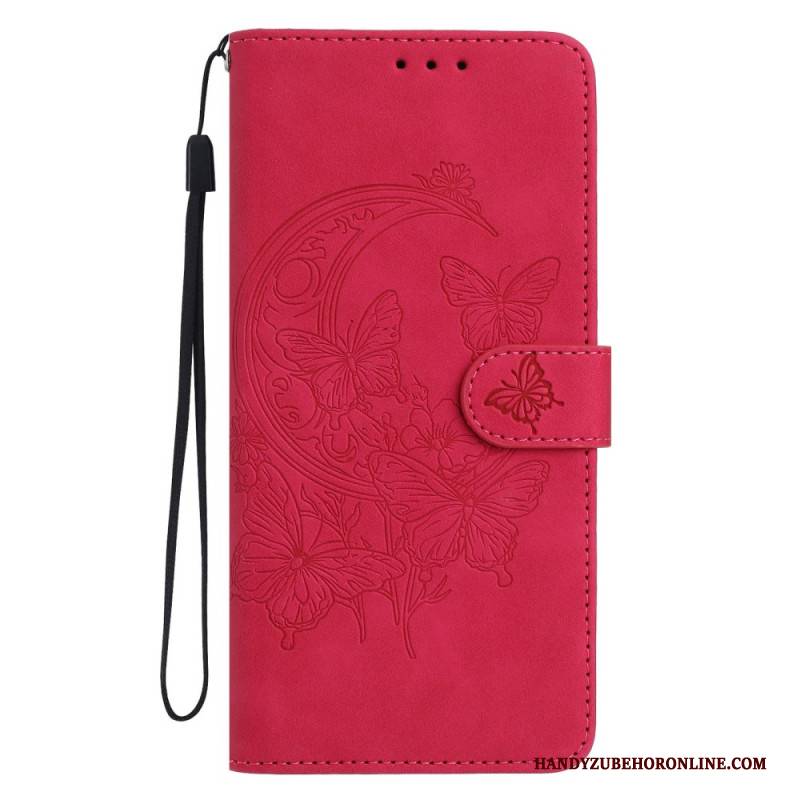 Lederhüllen Samsung Galaxy S26 Plus Handyhülle Schmetterlings- Und Blumenmotiv