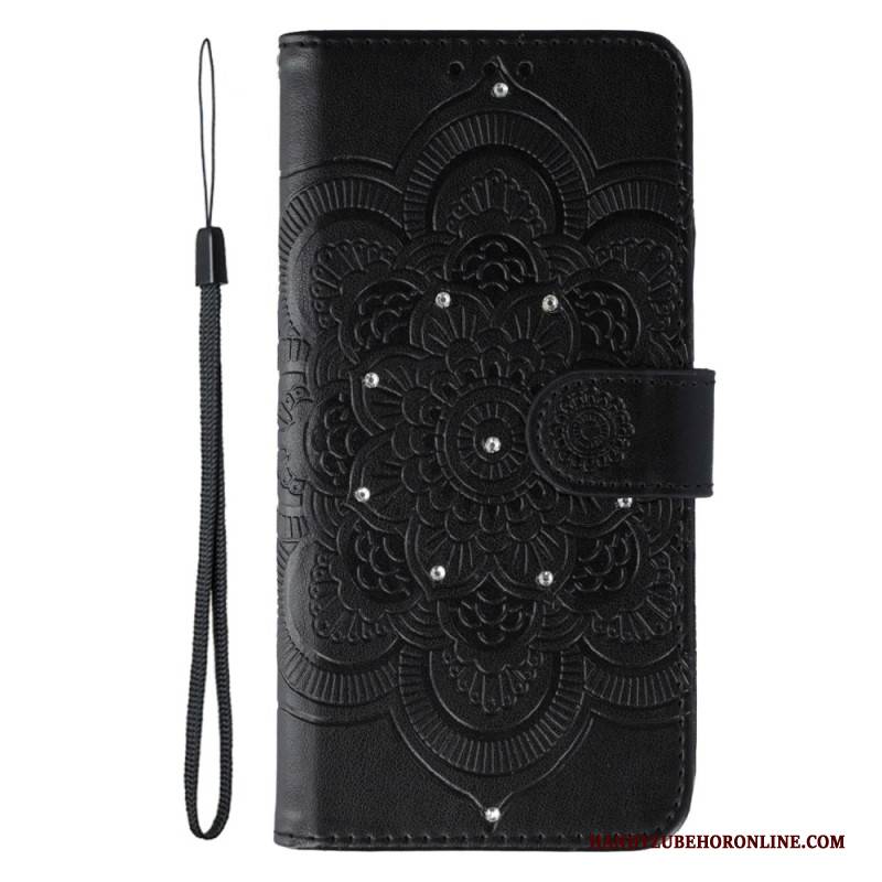 Lederhüllen Samsung Galaxy S26 Plus Mandala Und Strasssteine