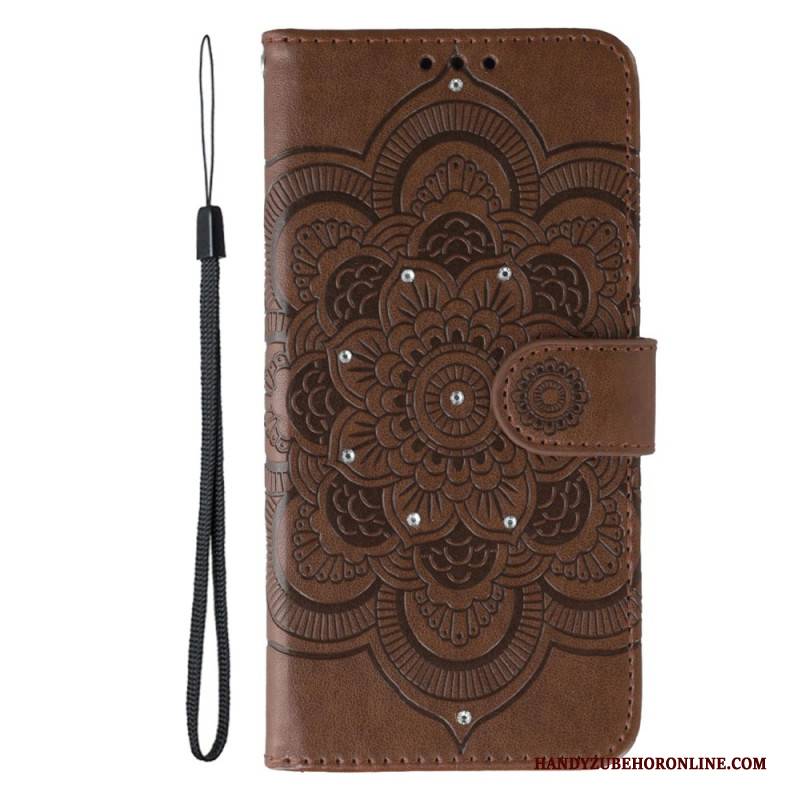 Lederhüllen Samsung Galaxy S26 Plus Mandala Und Strasssteine