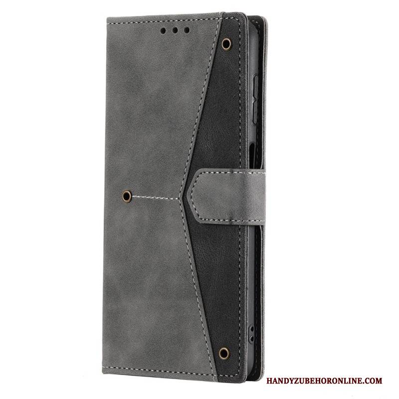 Lederhüllen Samsung Galaxy S26 Plus Zweifarbiges Kunstleder