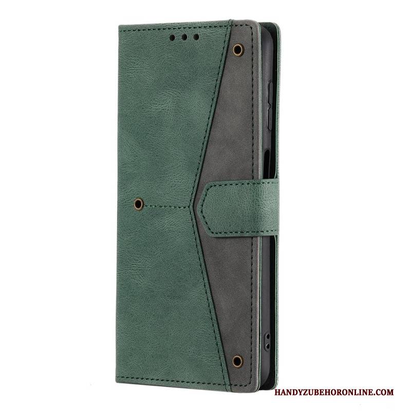 Lederhüllen Samsung Galaxy S26 Plus Zweifarbiges Kunstleder