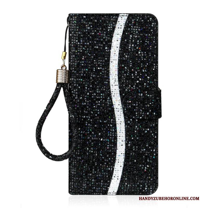 Lederhüllen Samsung Galaxy S26 S-förmiges Design Mit Pailletten