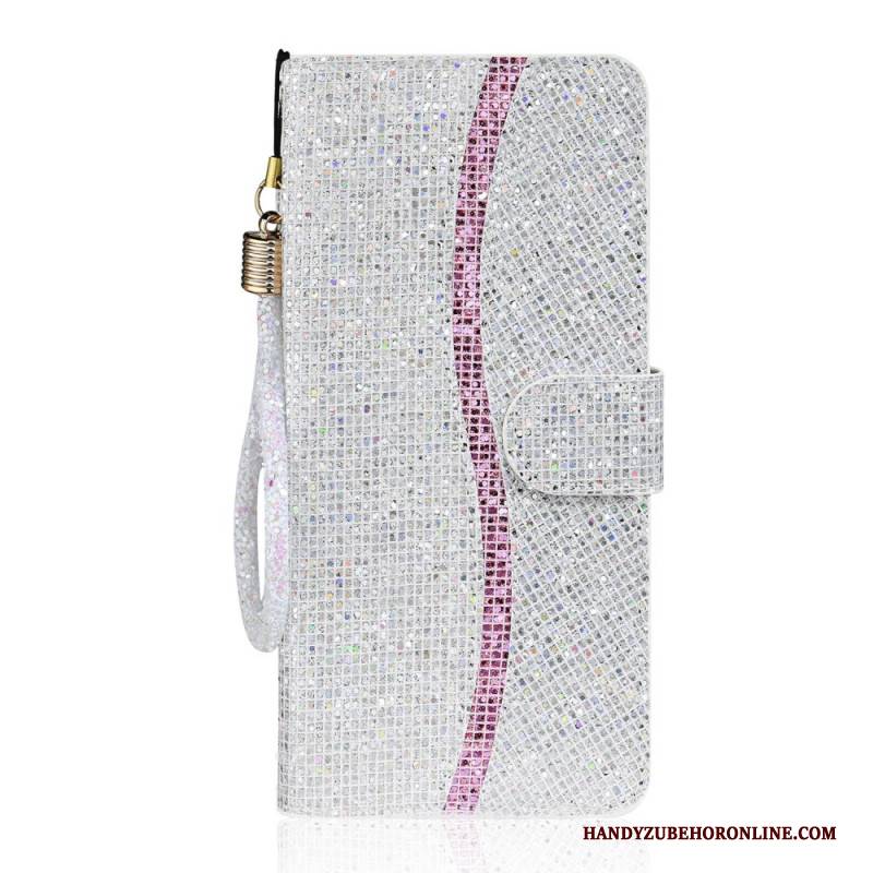 Lederhüllen Samsung Galaxy S26 S-förmiges Design Mit Pailletten