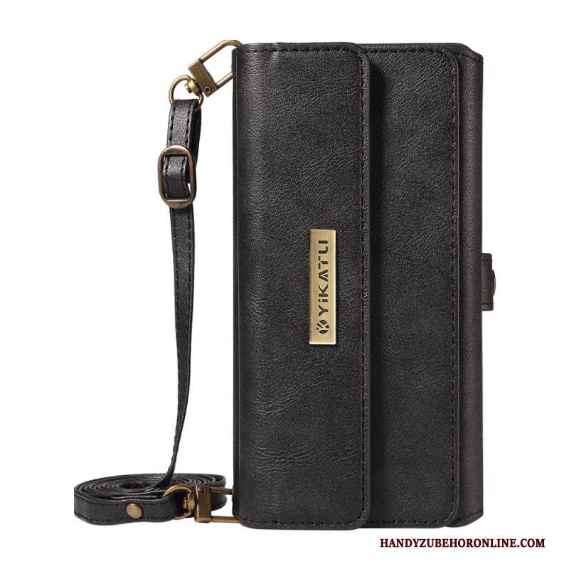 Lederhüllen Samsung Galaxy S26 Ultra Vintage-geldbörse Mit Schulterriemen