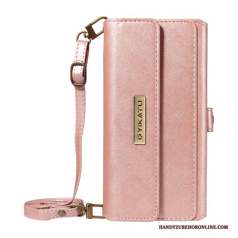 Lederhüllen Samsung Galaxy S26 Ultra Vintage-geldbörse Mit Schulterriemen
