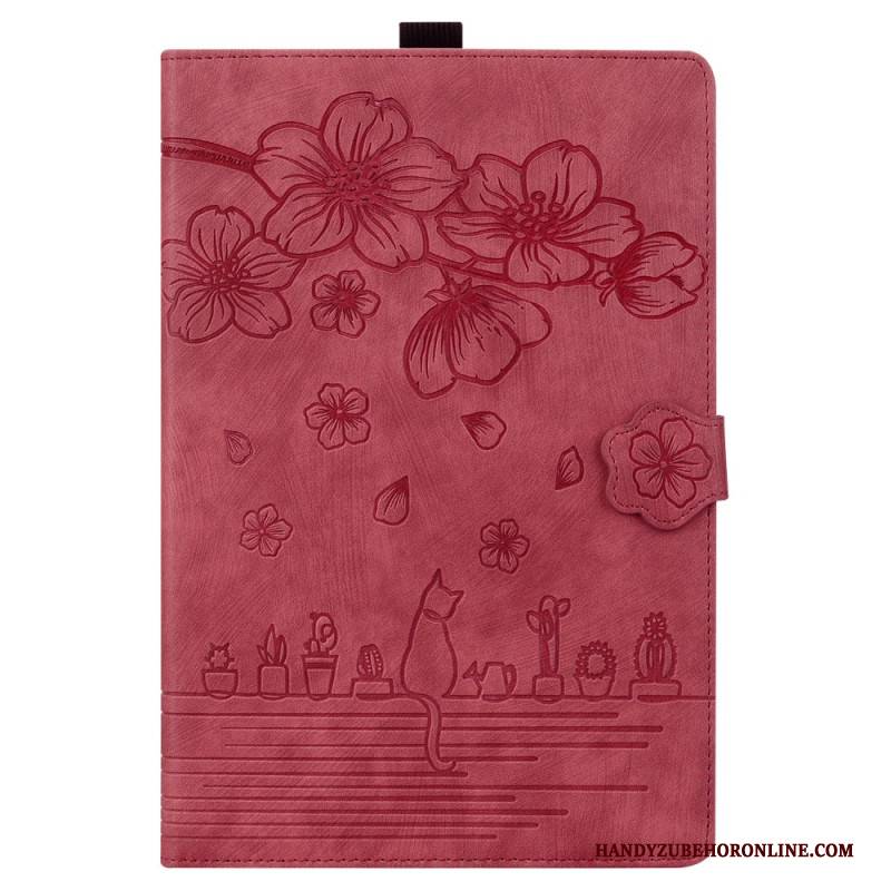 Lederhüllen Samsung Galaxy Tab S10 Fe Plus Katzenmotiv