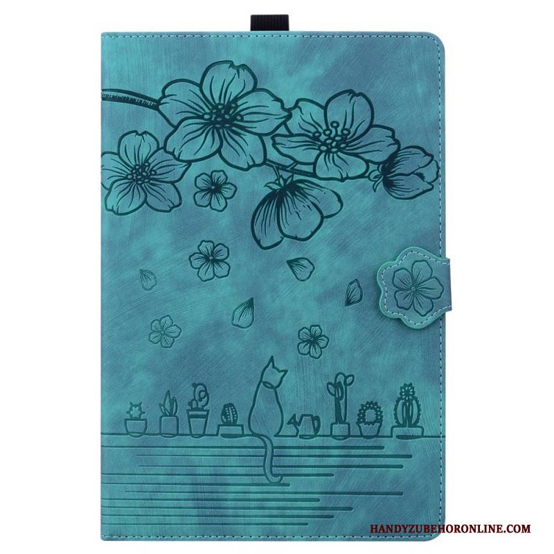 Lederhüllen Samsung Galaxy Tab S10 Fe Plus Katzenmotiv