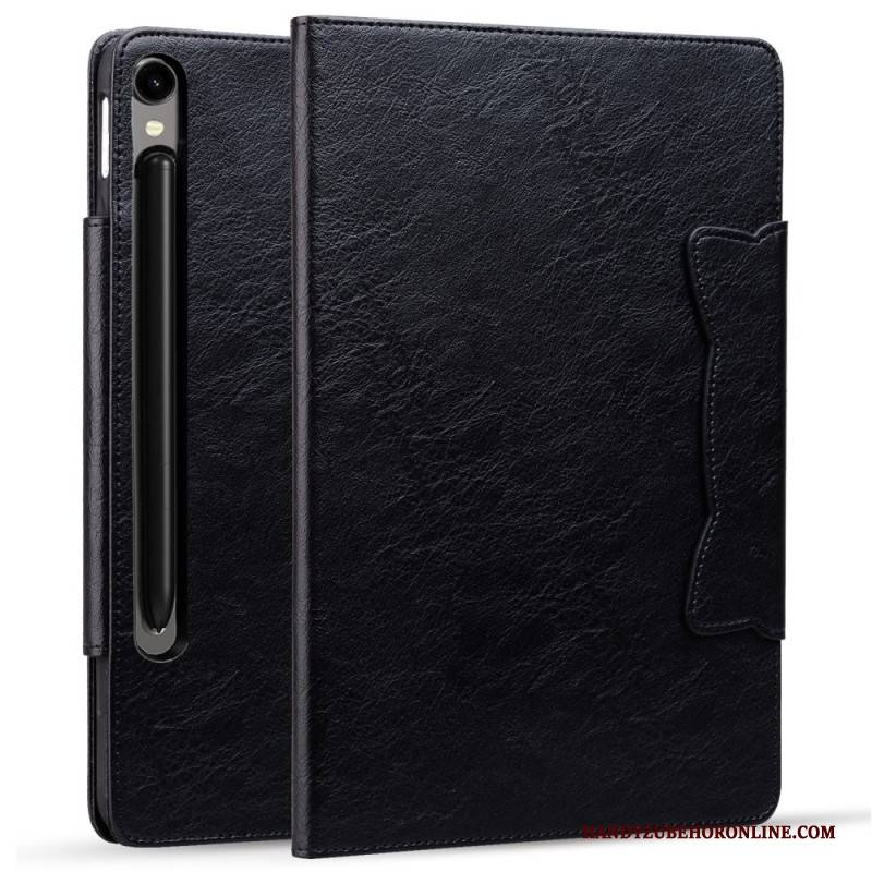 Lederhüllen Samsung Galaxy Tab S10 Fe Plus Katzenverschluss