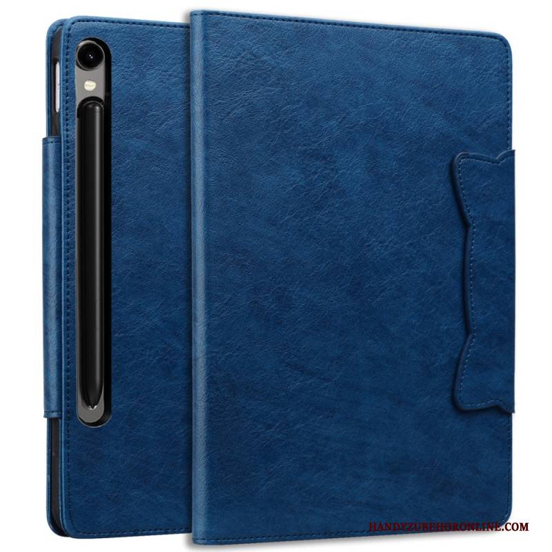 Lederhüllen Samsung Galaxy Tab S10 Fe Plus Katzenverschluss