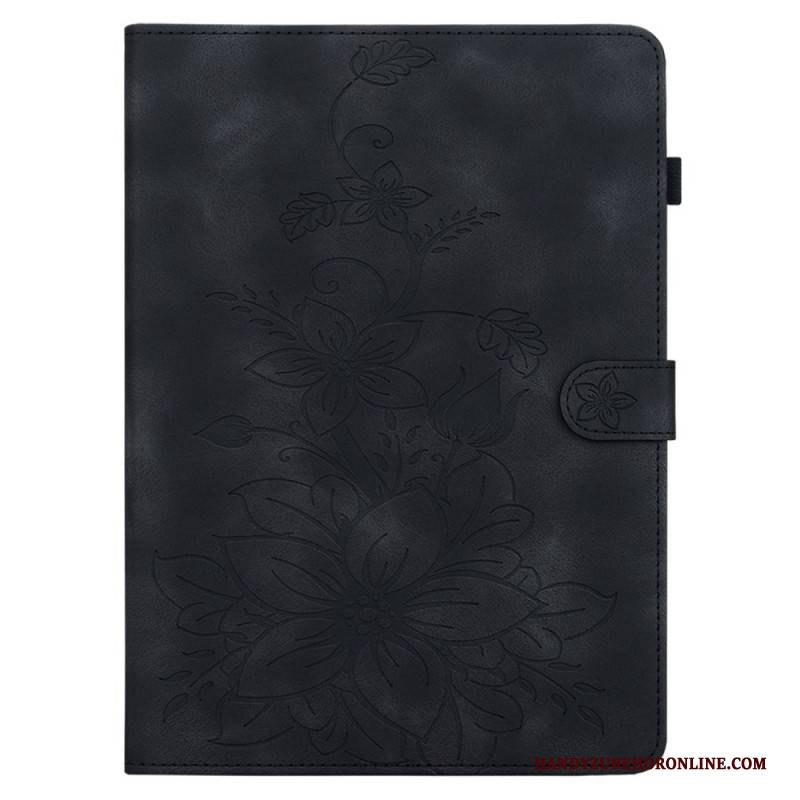 Lederhüllen Samsung Galaxy Tab S10 Plus Handyhülle Lilie